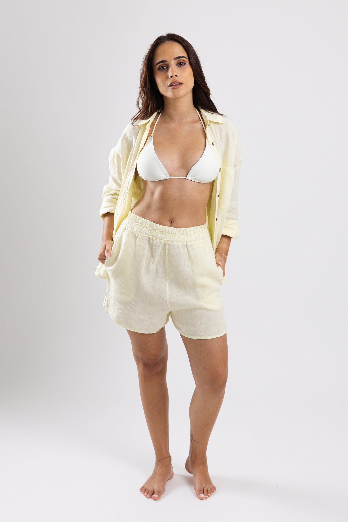 Conjunto Aura Amarelo Limão